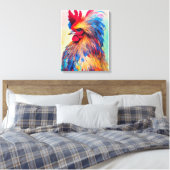 Rooster Chicken Animal Discovery Adventure Natuur Canvas Afdruk (Insitu (Slaapkamer))