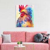 Rooster Chicken Animal Discovery Adventure Natuur Canvas Afdruk (Insitu (Woonkamer))