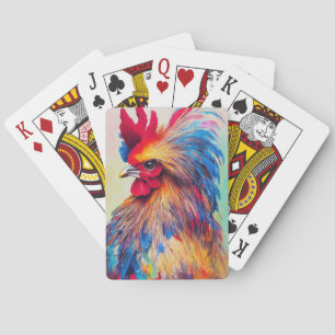 Rooster Chicken Animal Discovery Adventure Natuur Pokerkaarten