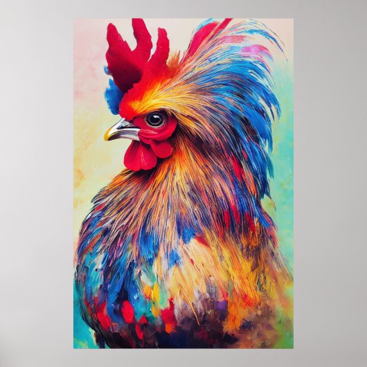Rooster Chicken Animal Discovery Adventure Natuur Poster (Voorkant)