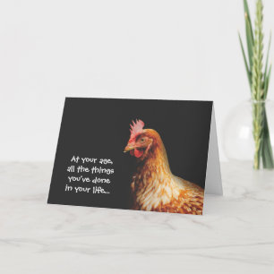 Rooster Chicken Birthday Card Kaart
