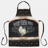 Rooster Chicken Boerderij Fresh Eggs Rustisch Farm Schort (Voorkant)