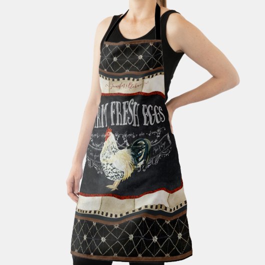Rooster Chicken Boerderij Fresh Eggs Rustisch Farm Schort (Insitu)