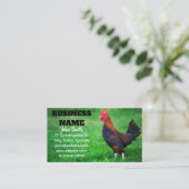 Rooster Chicken Boerderij Visitekaartje (Staand voorkant)