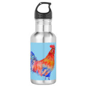 Rooster Chicken Boys Mannen Water Fles (Voorkant)