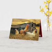 Rooster Chicken Coop Kaart (Gele Bloem)