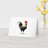 Rooster Chicken Customize Animal Best Kaart (Gele Bloem)