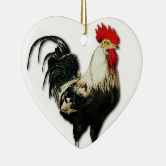 Rooster Chicken Customize Keramisch Ornament (Rechts)