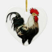 Rooster Chicken Customize Keramisch Ornament (Voorkant)