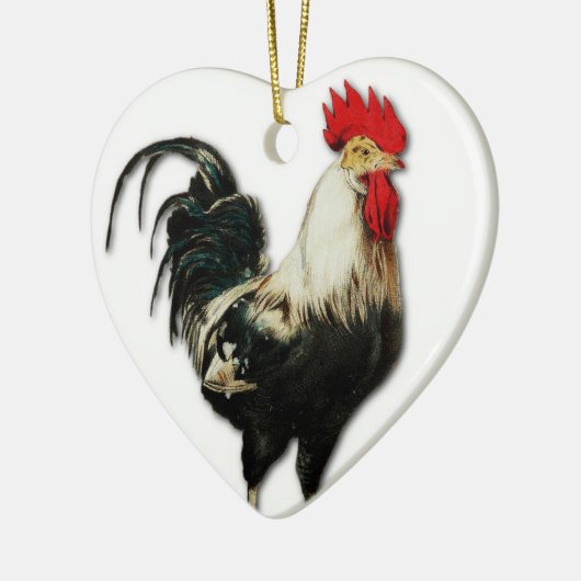 Rooster Chicken Customize Keramisch Ornament (Links)