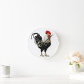 Rooster Chicken Customize Ronde Klok (Huis)