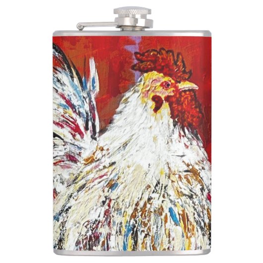 Rooster Chicken Flask Heupfles (Voorkant)