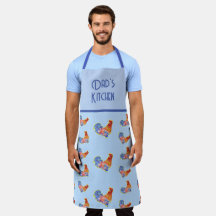 Rooster Chicken Funny Blue Bird horn Apron