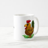Rooster Chicken humor tea mok (Voorkant rechts)