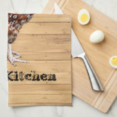 Rooster Chicken personalize voeg de Kleur van de T Theedoek (Quarter Fold)