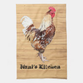 Rooster Chicken personalize voeg de Kleur van de T Theedoek (Verticaal)