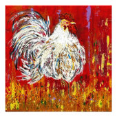 Rooster Chicken Print Foto Afdruk (Voorkant)