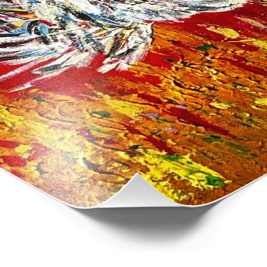 Rooster Chicken Print Foto Afdruk (Hoek)