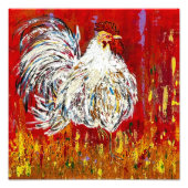 Rooster Chicken Print Foto Afdruk (Voorkant)