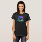 Rooster Chicken Retro 80s Style Sunset Farmer Gra T-shirt (Voorkant volledig)