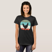 Rooster Chicken Retro T-shirt (Voorkant volledig)