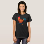 Rooster Chicken Skateboard Boerderij Poultry Skate T-shirt (Voorkant volledig)