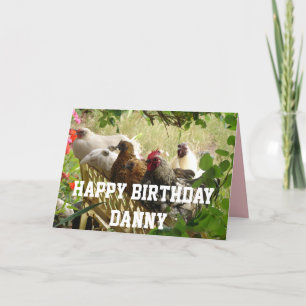 Rooster Chickens Happy Birthday van ons Alle kaart