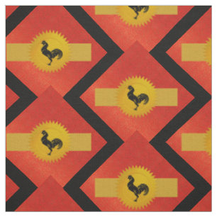 Rooster Chinese Zodiac Rood, goud en zwart Stof