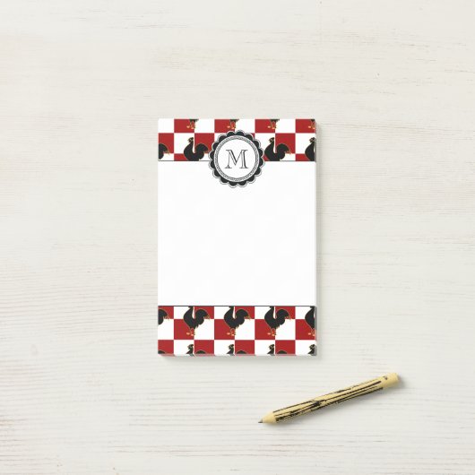 Rooster-cichenpatroop (Rooster) Post-it® Notes (Op bureau)