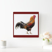 Rooster Clock Vierkante Klok (Huis)