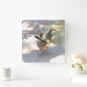 Rooster Clock Vierkante Klok (Huis)