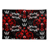 Rooster Cockerel Scandinavische volkskunst Kussensloop (Achterkant-Links)