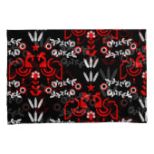 Rooster Cockerel Scandinavische volkskunst Kussensloop (Voorkant-Rechts)