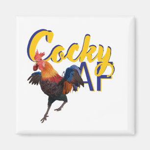 Rooster: Cocky AF-humor Magneet