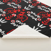 Rooster Cocrek Noordse Scandinavische Folk Art Sherpa Deken (3/4)