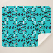 Rooster Cocrek Noordse Scandinavische Folk Art Sherpa Deken (Voorkant (horizontaal))