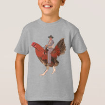Rooster Cogburn op een Rooster T-Shirt