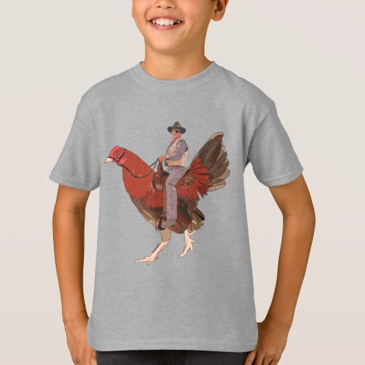 Rooster Cogburn op een Rooster T-Shirt (Voorkant)