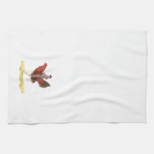 Rooster Cogburn op een Rooster Theedoek (Horizontaal)