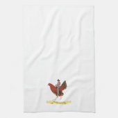 Rooster Cogburn op een Rooster Theedoek (Verticaal)