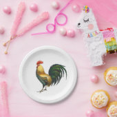 Rooster country klassieker, stijlvolle traditionel papieren bordje (Feest)