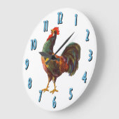 Rooster  Crate Art Kitchen Clock Grote Klok (Hoek)