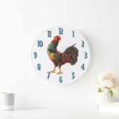 Rooster  Crate Art Kitchen Clock Grote Klok (Huis)