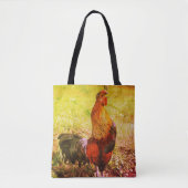 Rooster Croster Boerderij Dierlijk Abstract Tote Bag (Voorkant)