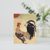 Rooster Crowing beroemd gemaakt door Ito Jakuchu B Briefkaart (Staand voorkant)