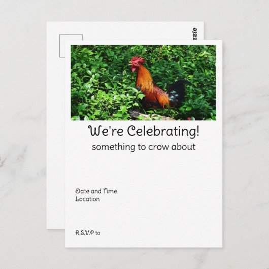 Rooster Crowing Briefkaart (Voorkant / Achterkant)