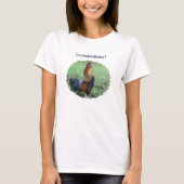 Rooster Crowing Cockadodoledoo Funny T Shirt (Voorkant)