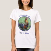 Rooster Crowing Cockadoodledoo Funny  T-shirt (Voorkant)