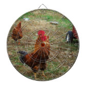 Rooster Crowing Dartbord (Voorkant)