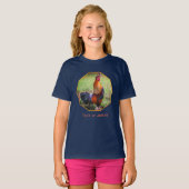 Rooster Crowing Farm Animal Personalized T-Shirt (Voorkant volledig)